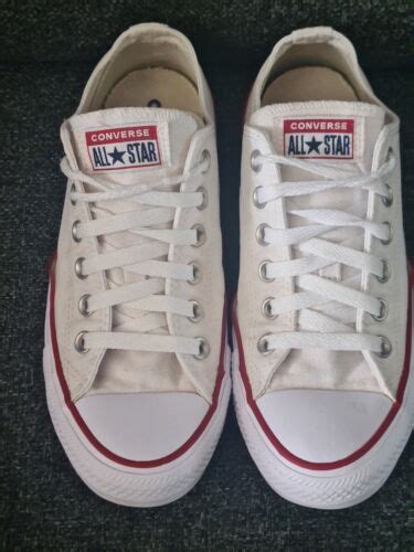 Converse Women’s White All Star Uk Size 6 Low Top Canvas Lace Up Trainers Eur 40 Ebay