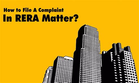 How To File A Complaint In RERA Matter