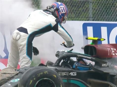 F George Russell And Valtteri Bottas Mercedes Clash Crash