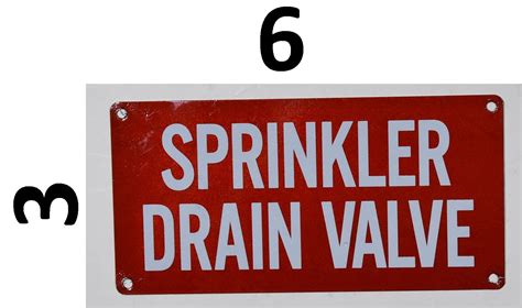 HPD SIGNS SPRINKLER DRAIN VALVE SIGN ALUMINUM HPD SIGNS FOR NYC HPD