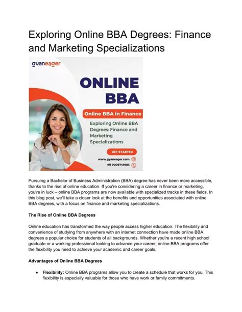 Ppt Exploring Online Bba Degrees Finance And Marketing