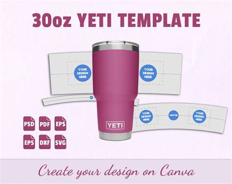 Oz Yeti Tumbler Template Full Wrap Oz Tumbler Template Oz