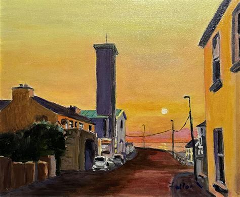 Church St Lahinch Evening Light Lahinch Art Gallery