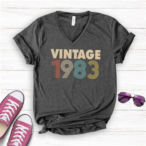 Th Birthday Gifts For Women Vintage T Shirt Th Etsy