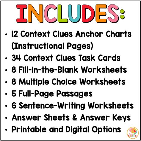 Context Clues Reading Passages And Anchor Charts For 3rd 5th Grade