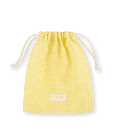 pochon en nid dabeille jaune grands carreaux la rosee cosmetiques