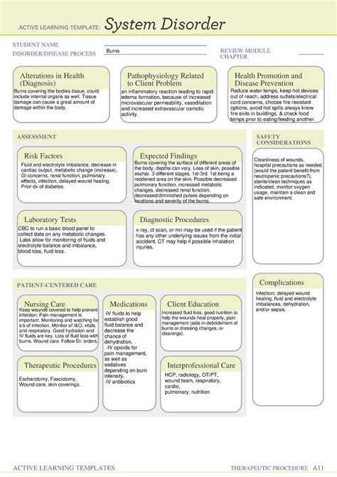 System Disorder Burns Yep Remediation STUDENT NAME DISORDER DISEASE