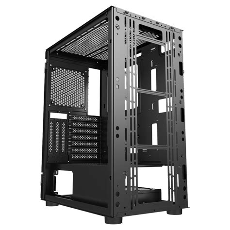 Gabinete Gamer Ninja Saga Mid Tower Rgb Vidro Temperado Atx Black