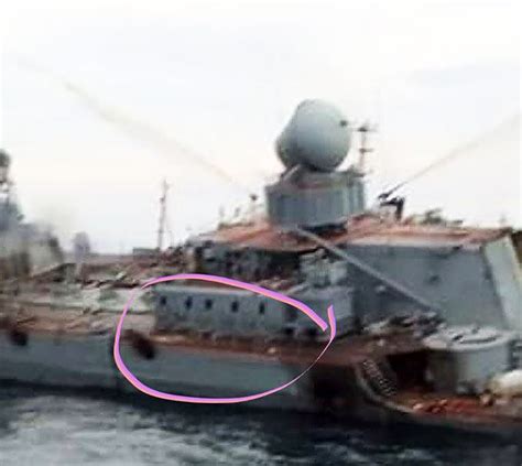 Images reportedly show Russian warship Moskva before sinking