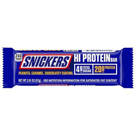 Snickers Hi Protein Bar Peanuts Caramel And Chocolate Walgreens