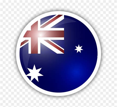 Australia Flag Circle Sticker Clipart (#1916076) - PikPng