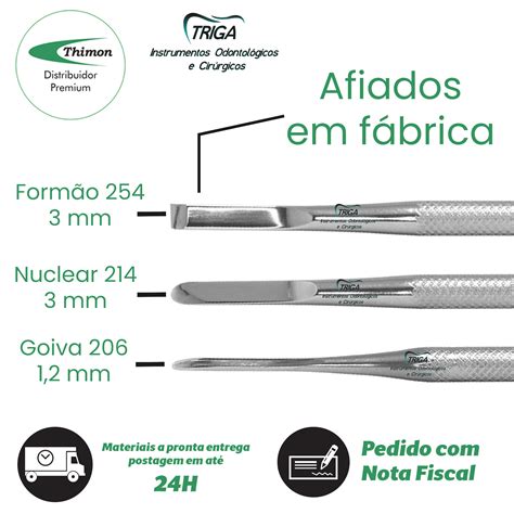 Bisturi para Podólogo 3 Peças Goiva N206 Nuclear Largo N214 e