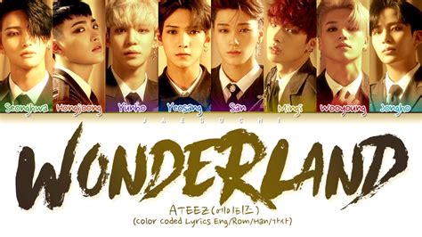 ATEEZ WONDERLAND Color Coded Lyrics Eng Rom Han 가사 Acordes Chordify