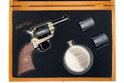 Heritage Barkeep 22 Lr Revolver Bootlegger Box Set With Custom Wood Grips Display Case