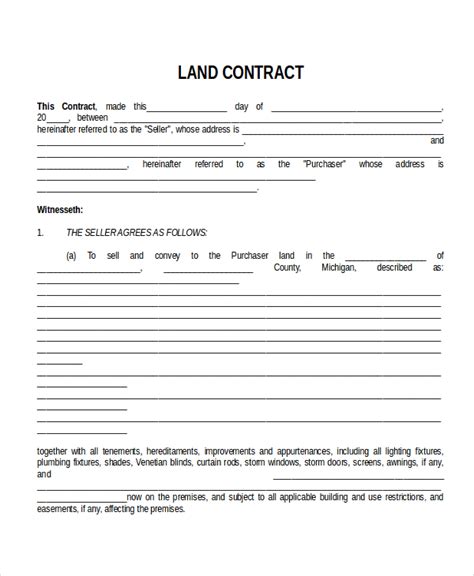 Land Contract Template – emmamcintyrephotography.com