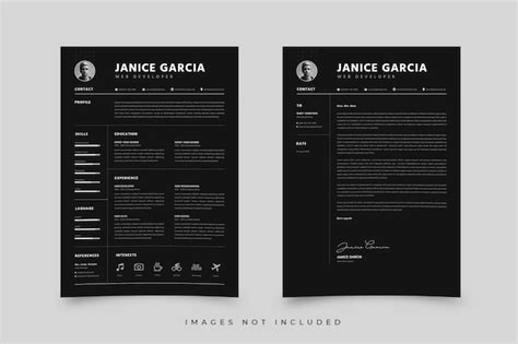 Plantilla De Curriculum Vitae Vector Premium