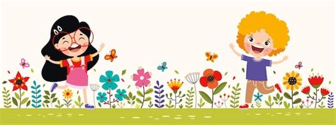 Vectores E Ilustraciones De Ninos Flores Para Descargar Gratis Freepik