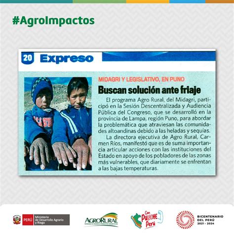 Midagri Per On Twitter Rt Agroruralper Agroimpactos Agrorural