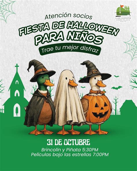 Club - 🎃👻 Halloween en el Club Campestre🦆 Este 31 de octubre, los más