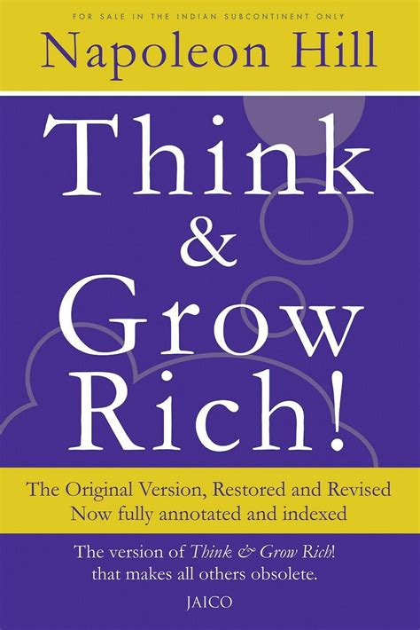 Think And Grow Rich The Original Version Restore And Revised By