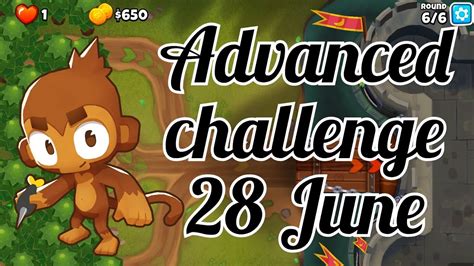 Bloons TD6 Advanced Daily Challenge 29 June Dark Castle Chimps