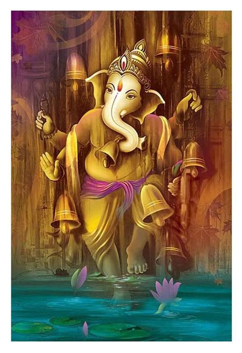 Ganesha Painting Canvas Wall Art Canvas Print Home Office Etsy UK