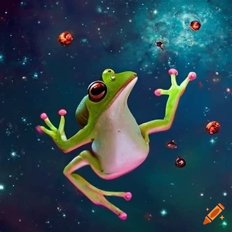 Digital Art Of A Frog In Space On Craiyon