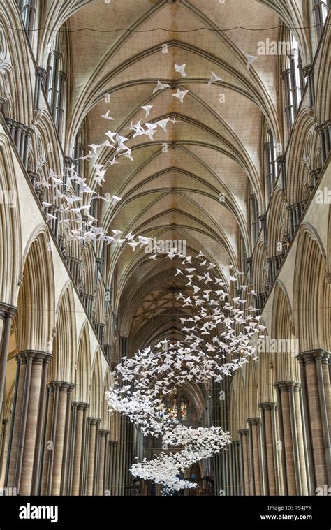 Salisbury Cathedral interior, formally known as the Cathedral Church of ...