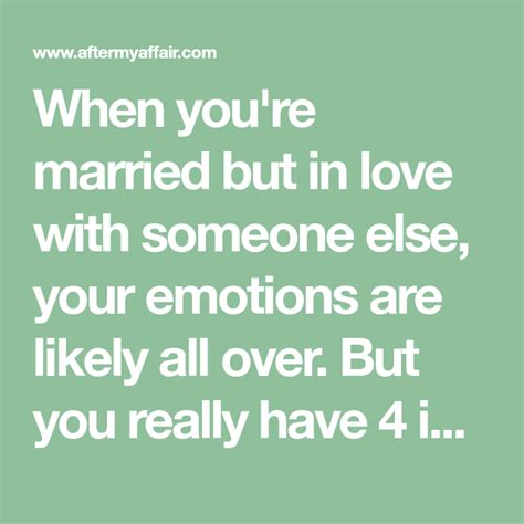 Married But In Love With Someone Else After My Affair