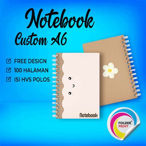 Notes Custom A6 A5 Spiral Block Note 100 Halaman Lazada Indonesia