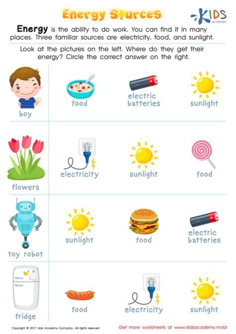 Energy Sources Worksheet Pdf At Diyworksheet What Is Energy Energy Activities Kindergarten