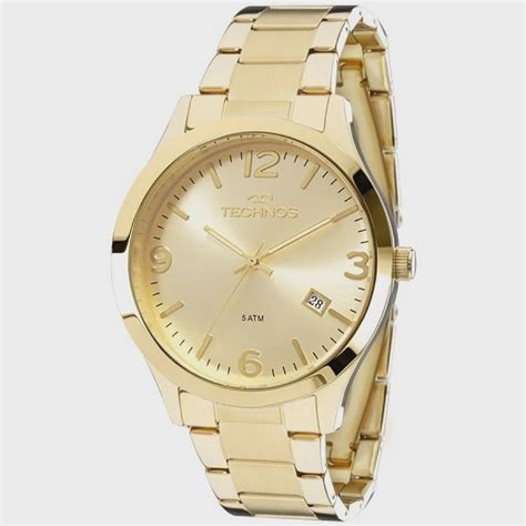 Rel Gio Technos Dourado Feminino Elegance Dress Anal Gico Acd X