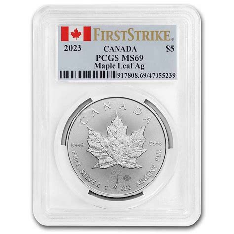 Buy 2023 1 oz Silver Maple Leaf MS-69 PCGS | APMEX