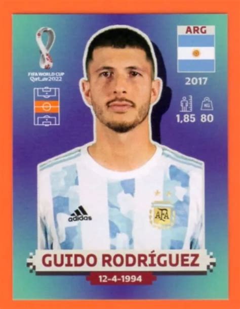 Sticker Panini Fifa World Cup Qatar Arg Guido Rodriguez