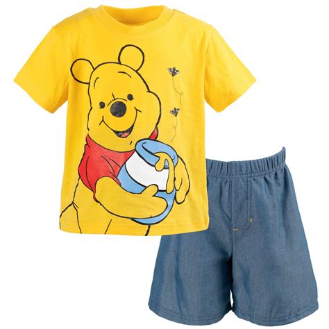 Disney Winnie The Pooh Toddler Boys T Shirt And Shorts Outfit Set