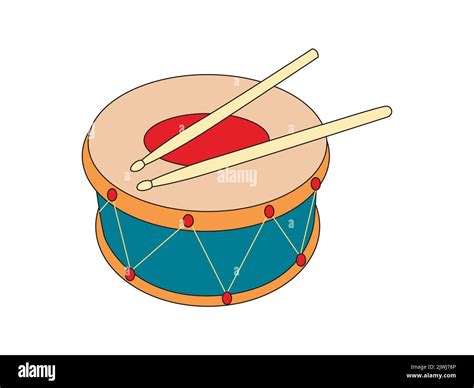 Blue Drum And Wooden Drumsticks Musical Instrument Musical Instrument