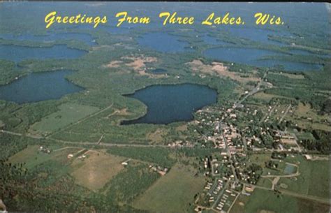 Aerial View Of Three Lakes Wisconsin