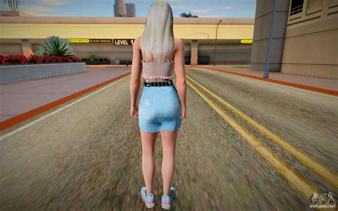 Rachel V7 Blue Skirt Para Gta San Andreas