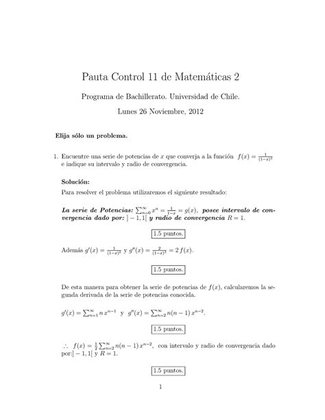 Examen 2012 Preguntas Y Respuestas Pauta Control 11 De Matematicas