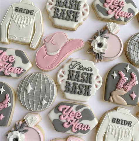 Nashville Bachelorette Sugar Cookies Bachelorette Cookies Bachelorette Party Cookies Cowgirl