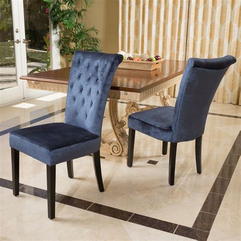 Juliette Blue Velvet Dining Chairs Set Of 2 Velvet Dining Chairs