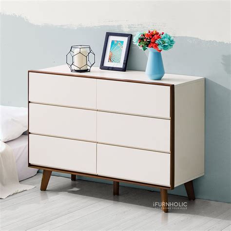 Jual Ifurnholic Hugo Wide Chest Lemari Laci Kayu Lemari Kabinet