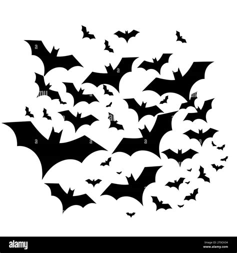 Flying Bats In The Sky Bat Icon Bat Silhouettes Black Bats Vector