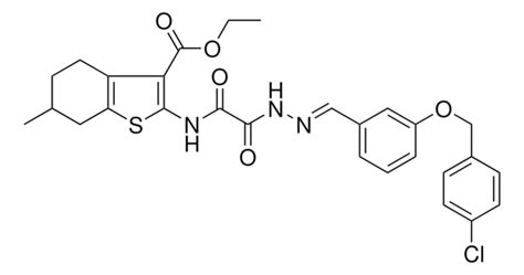 ETHYL 2 2E 2 3 4 CHLOROBENZYL OXY BENZYLIDENE HYDRAZINO OXO