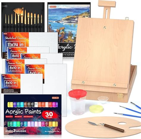 Shuttle Art Pcs Coffret Peinture Acrylique Inclus Couleurs De