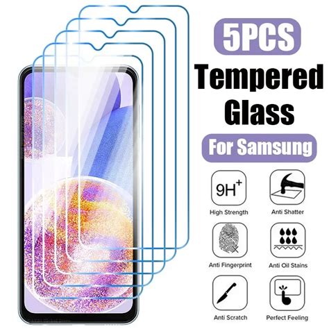 5 St Ck Geh Rtetes Glas F R Samsung Galaxy A54 A14 A53 A13 A33 A24