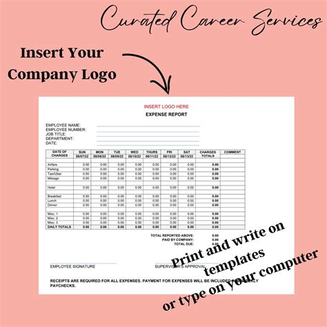 Expense Report Template With Formulas Microsoft Excel Employee