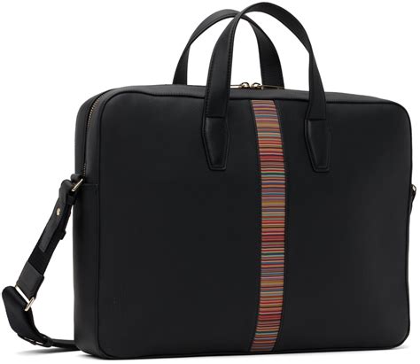 Paul Smith Black Signature Stripe Briefcase Paul Smith