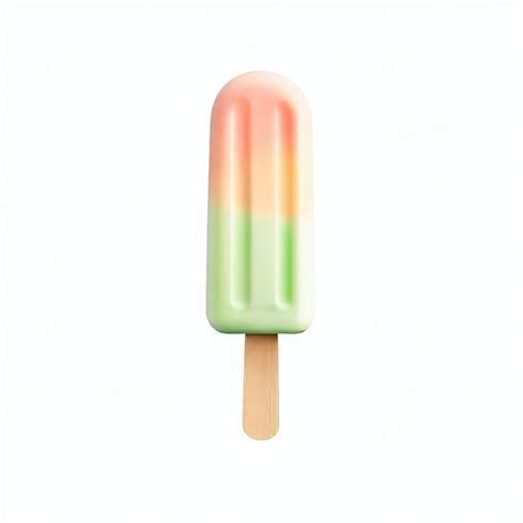 Premium Photo Colorful Ice Cream On A Stick Isolated On A White