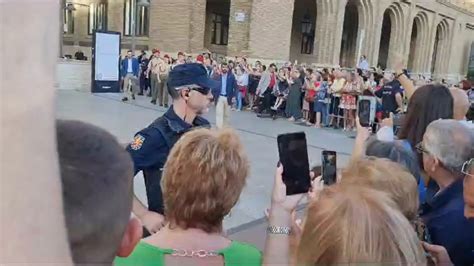 Vídeo así ha sido la llegada de la princesa Leonor a la plaza del